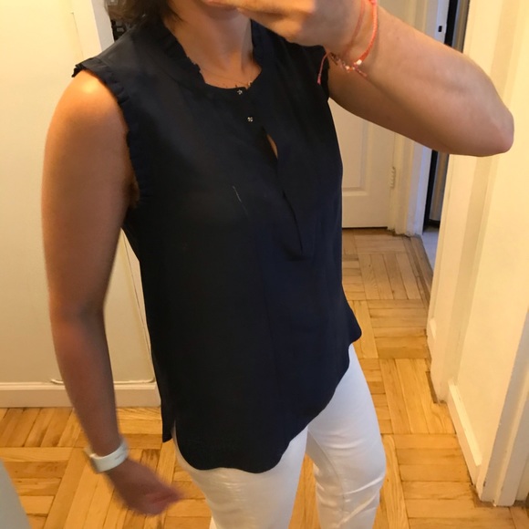 Madewell navy silk top - Picture 7 of 7